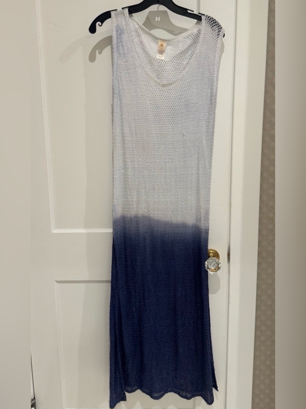 PQ swim Ombre Knit Maxi Cover-Up Dress • Silver to Navy • XS/S